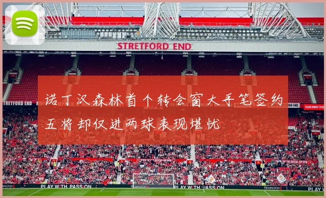 诺丁汉森林首个转会窗大手笔签约五将却仅进两球表现堪忧